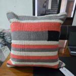 Colour strips handmade cushion cover