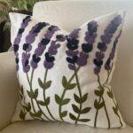 Aari work floral cushion cover